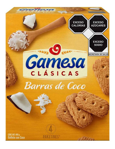 Galletas Gamesa Barras De Coco 468g