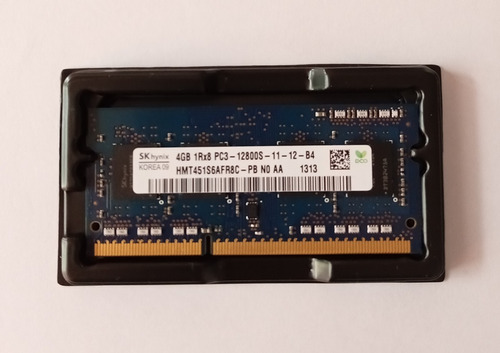 Memoria Ram Para Laptop Pc3-12800 Ddr3-1600 Mhz 4 Gb 1.5v