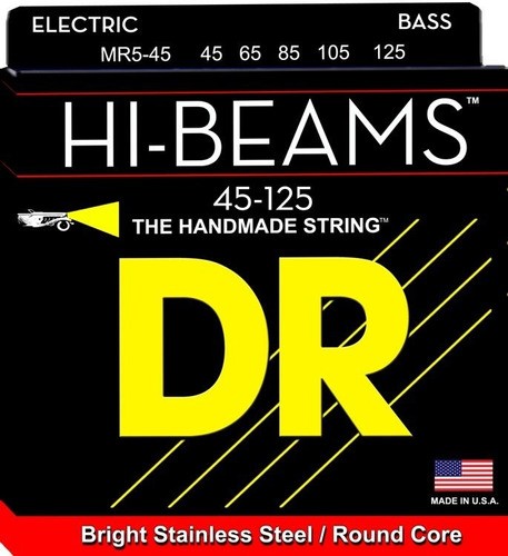 Cuerdas Bajo Eléctrico 5cdas Medium 45/125 Hi-beam Mr5-45