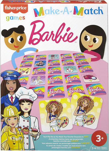Barbie Fisher-price Make-a-match - Juego De Cartas Con Temát