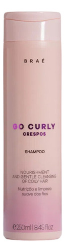  Shampoo Braé Go Curly Crespos 250ml Nutrição E Limpeza Suave