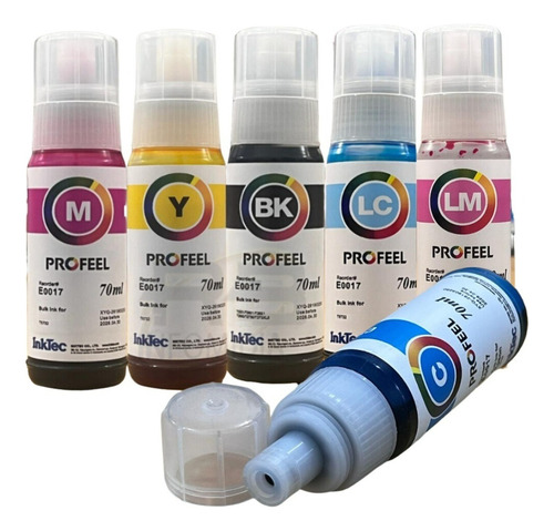 Tinta Ep Para Impressora L8050 Inktec E0017 6 Unidades 70ml Tinta Cyan Magenta Yellow Black Light-cyan Light-magenta