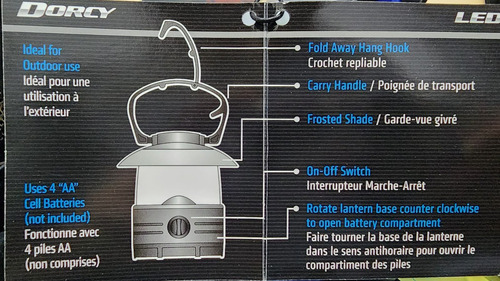 Linterna Mini Para Camping 40 Lumens 70 Hrs De Luz C/gancho