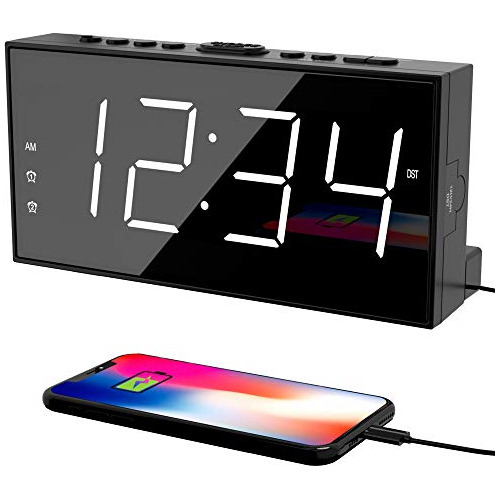 Reloj De Alarma Doble Digital Para El Dormitorio, 2qrvq
