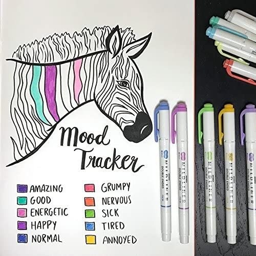 Imagen 3 de 6 de 15 Marcadores Doble Punta Zebra Mildliner Colores Pastel