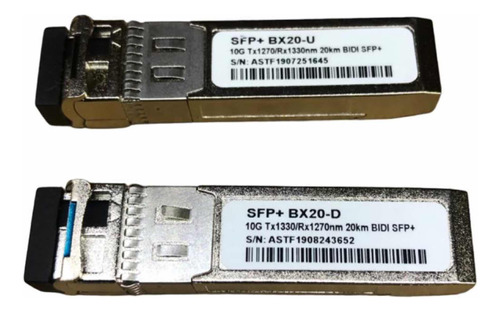 Kit ( Par ) Gbic Sfp+ Bx20-d E Bx20-u  10g  Bidi  20km