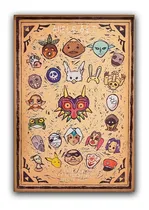 Comprar Poster Mapa Zelda Hyrule 48x33 Ocarina Of Time The Legend Of