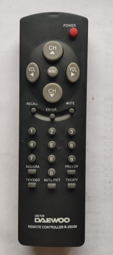 Control Remoto Tv Daewoo Modelo R-25d06 