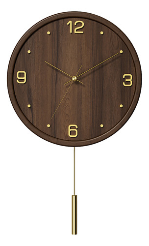 Reloj De Pared Chino De Madera Maciza De Cobre Puro De Diseñ