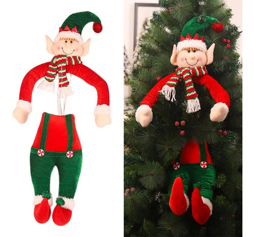 Muñeca De Peluche De Elfo Para Decoración De Árbol De Navida