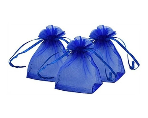 Bolsa De Organza Azul 10 X 15  (10 Unidades) 