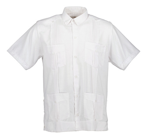 Guayabera Tradicional Cuatro Bolsas Manga Corta 