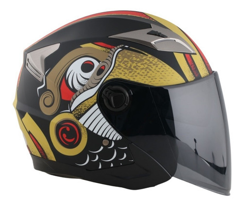 Casco Moto Semi Integral Edge Jaguar Ciro Certificado Dot Color Amarillo Tamaño del casco L