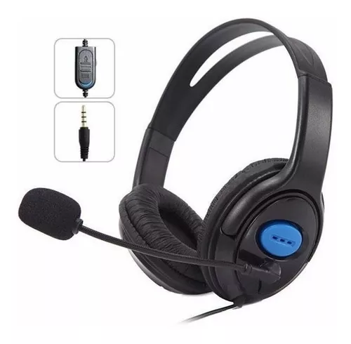 Fone gamer Headset Microfone com Redução de Ruído LED para PS4 Xbox one Pc  Notebook Smartphone