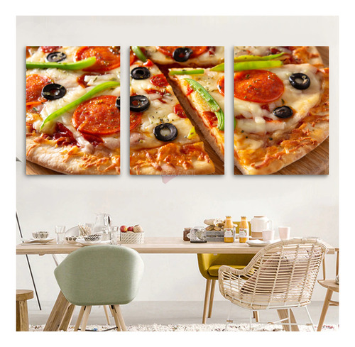 Cuadros Pizza Restaurante Canvas Grueso Tpz22 90x60