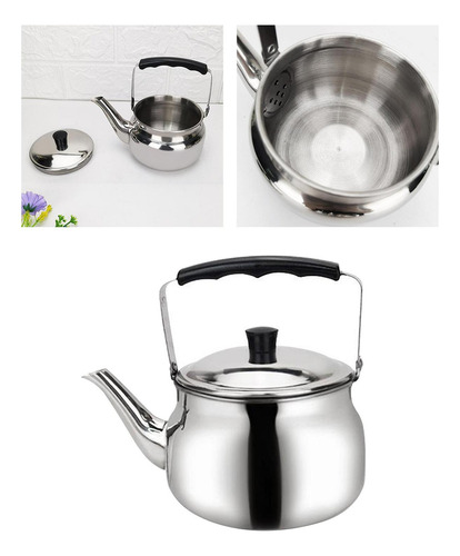L Hervidor De Agua De Acero Inoxidable Portátil 0.8l Plata