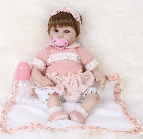 Reborn  Muñeca Bebe Real Silicona Vinilo Cuerpo Tela 