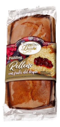 Budin Pudding 100 Ducados Relleno Frutos Del Bosque 300g