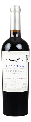 Vino Tinto Chileno Cono Sur Reserva Cabernet Sauvignon de 750ml