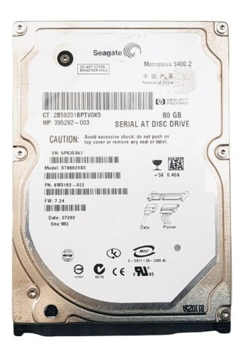 Imagen 2 de 5 de Pack De 3 Discos Duros + Sata Seagate + St98823as + 80 gb