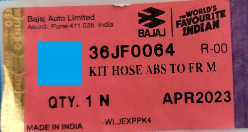 Kit De Manguera De Freno Delantero Bajaj Dominar 400, Ug
