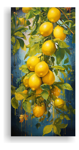 60x30cm Cuadro Abstracto Estilo Estilo Óleo Hogar Lemon Tre