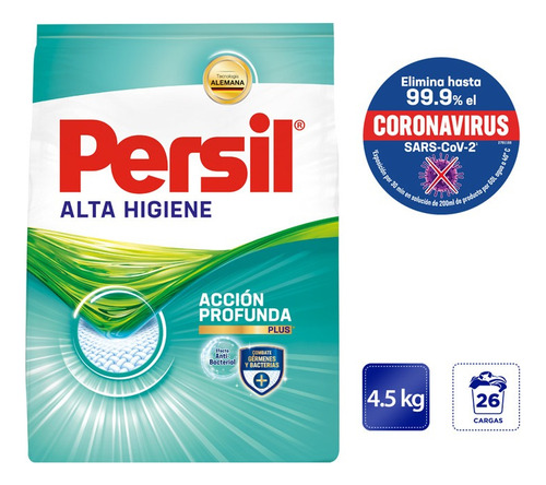 Detergente En Polvo Persil Alta Higiene 4.5kg