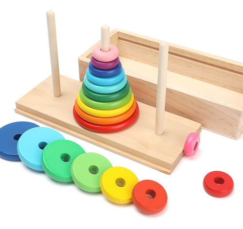 Caja Pequeña: Divertida Torre De Hanoi (caja De Color), Made