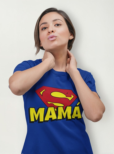Polera Super Mama Heroina Estampadas Algodon