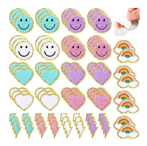 Parches 3d Autoadhesivos De Chenille Hanaive, 80 Uds