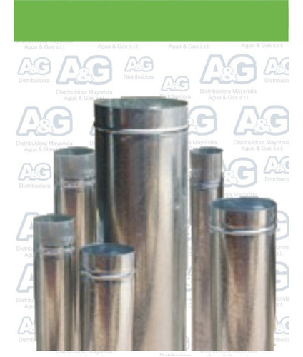 Caño / Tubo Zinc Ventilación De 5 Pulgadas X 1 Metro