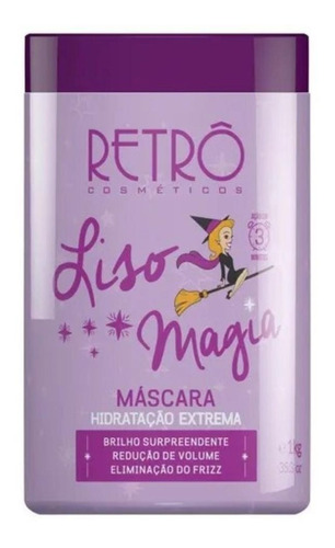  Retrô Cosméticos Máscara Hidratação Extrema Liso Magia 1kg