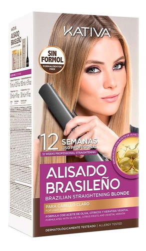 Alisado Brasileño Kativa Cabello Claro - mL a $566