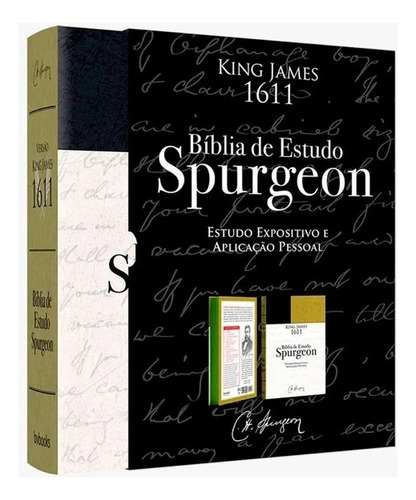 Bíblia De Estudo Spurgeon Letra Grande Luxo | Verde E Preta