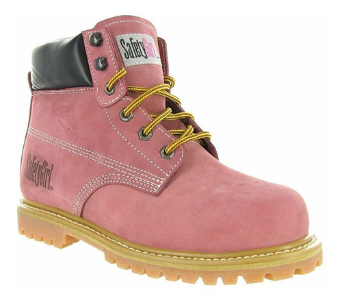 Seguridad Chica Gs003-lt Pink-5m De Acero Del Dedo Del Pie B