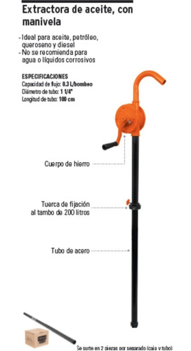 Bomba Extractora De Aceite Con Manivela