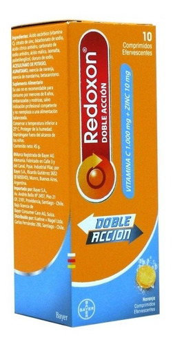 Redoxon Doble Accion Vitamina C 1000 Mg + Zinc 10 Mg 