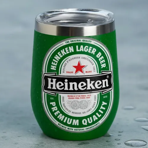 Copo Térmico Em Aço Inox Com Tampa Heineken 350ml Heineken