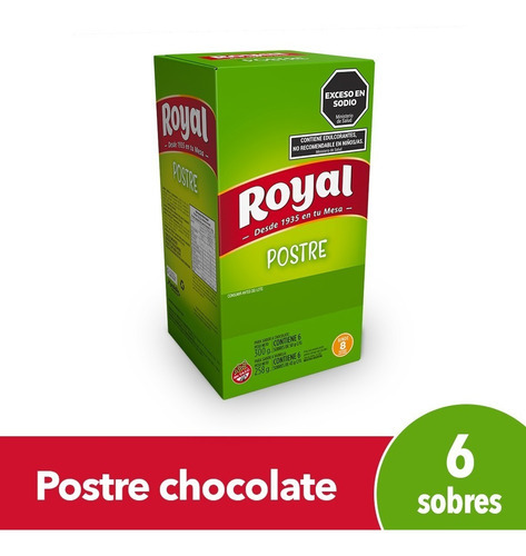 Postre Royal Chocolate X 6 Sobres X 65 Gr