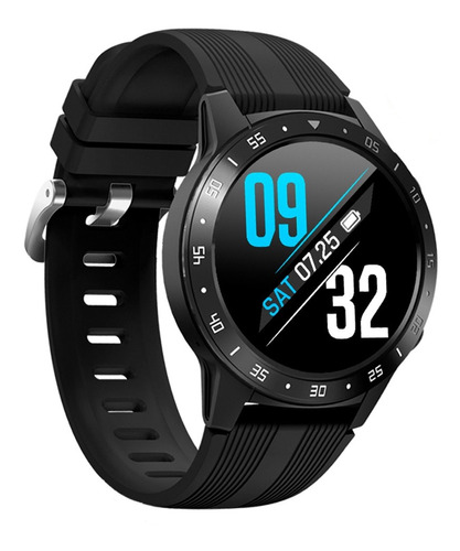 Smartwatch Gadnic R10 1.3  Caja  Negra, Malla  Negra De  Silicona Y Bisel  Negro Ri10