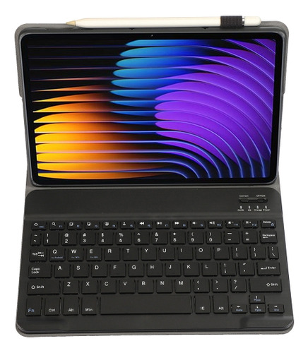 Capa De Teclado Preta Para Xiaomi Pad 7/7 Pro 11,2 Polegadas