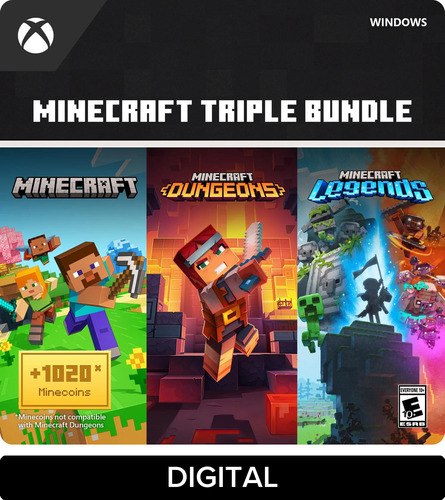 Minecraft Triple Bundle PC Windows (Digital)