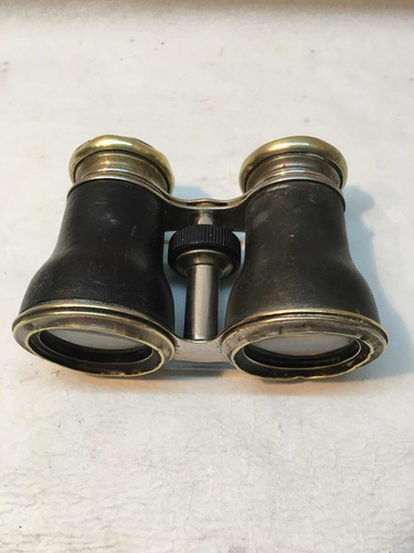 Antiguos Binoculares De Metal Y Bronce Le Jockey Club Paris (Usado)
