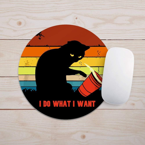 Agmdesign I Do What I Want Mouse Pad Negro Cat Gaming Mouse