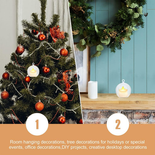 10 Piezas De Navidad Globo Colgante De Plástico Transparente