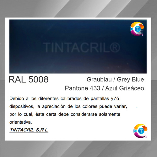 Esmalte Sintético Ral 5008 X 3.6 Lts. Azul Grisáceo Brillante