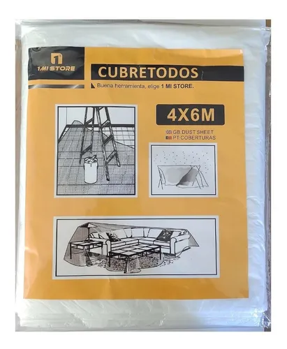 Plastico Cubre Todo Impermeable Pintura Polvo 4x6m