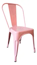 Comprar Set 2 Sillas Tolix Metal Minimalista Hogar Negro Mate Restau Estructura de la silla Rosa