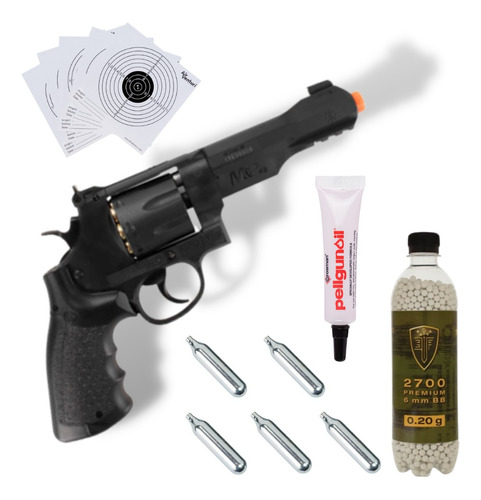 Paquete Airsoft Smith & Wesson M&p R8 Negro 6mm Bbs Xchws C