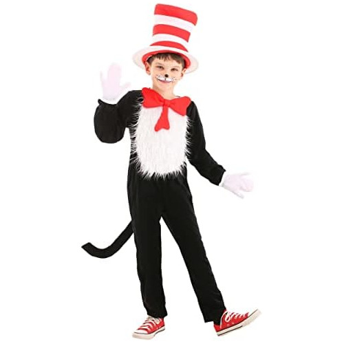 Disfraz De Gato Ensombrerado De Dr. Seuss Niños, Talla...